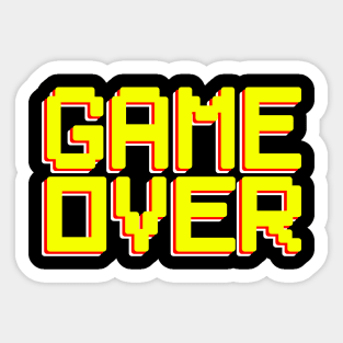 game over gamer games Sticker